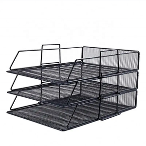 Organizer per scrivania da ufficio file di carta a rete a 3 livelli <span class=keywords><strong>Amazon</strong></span> vendita calda documento fornitura di fabbrica vassoio per lettere impilabile per supporto per organizer - Product Image 3