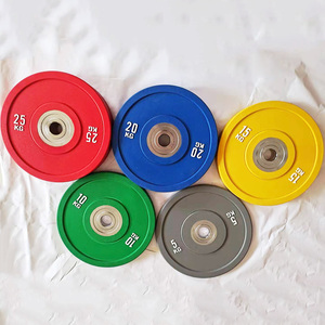 Discos de Goma para Gimnasio de 25 lb y Barras, Discos de Peso de Goma Multicolores Económicos - Product Image 6
