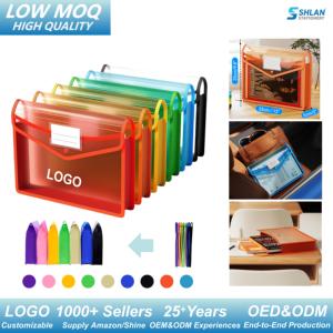 Pochette en accordéon transparente de taille A4 dossier extensible en plastique coloré en matériau <span class=keywords><strong>PP</strong></span> pour le classement des produits - Product Image 2