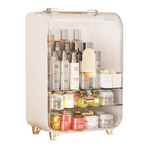 กล่องเก็บเครื่องสำอางพลาสติกใสพร้อมลิ้นชักกันฝุ่นสำหรับจัดระเบียบเครื่องสำอางในห้องน้ำตู้โต๊ะเครื่องแป้งผลิตภัณฑ์ดูแลผิว - Product Image 2