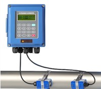 Débitmètre ultrasonique externe à fixation par pince pour eau du robinet, portable, à montage sur tuyau, avec supports de fixation réglables, modèle DUF Measurement