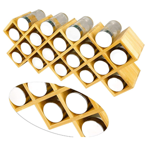 3-tầng gia vị tổ chức miễn phí-đứng Countertop lưu trữ tổ chức Kệ tre gia vị giá tổ chức - Product Image 5