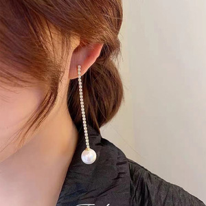 S925 Silver DIY <b>Pearl</b> Accessories Empty Stand Simple Silver Jewelry <b>Earrings</b> 8-9mm Beads Product Category <b>Pearl</b> <b>Earrings</b>-21981 - Product Image 2