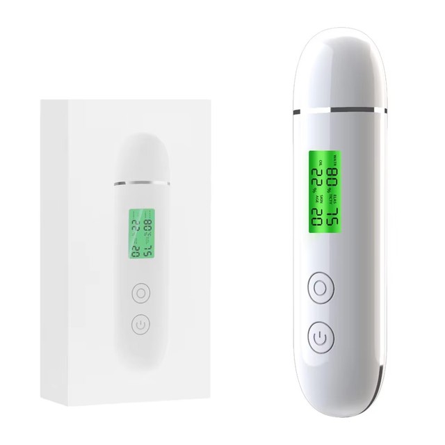 Facial Moisture Tester Digital Skin Hydration Detector Portable Skin Moisture Meter Home Use Skin Analyzer for Oil and Humidity