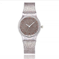 Nouvelles montres de mode transparentes en plastique Silicone pour femmes, jolie montre habillée pour dames, exclusif de cette vente