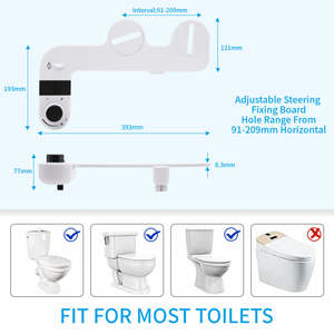 Melek banyo soğuk su çift meme Bide De Toilette Bide durulayın özel süper ince plastik kolay kurulum Modern Bide - Product Image 5