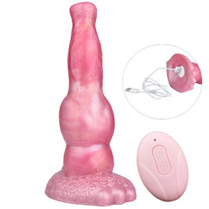 Vibromasseur télescopique en forme de pénis d'animal exotique avec télécommande sans fil, jouet sexuel électrique portable pour adultes, pour usage gay - Product Image 5