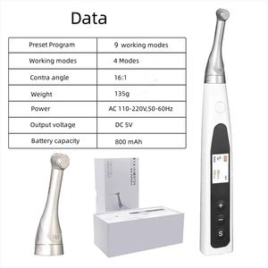 มอเตอร์เอนโด 2 in 1 สำหรับงานทันตกรรม พร้อมเครื่องหาตำแหน่งเอเพ็กซ์ในตัว หมุนได้ 360 องศา ไร้สาย ไฟ LED สำหรับการรักษารากฟัน หัวต่อแบบ Contra Angle อัตราทด 16:1 - Product Image 4