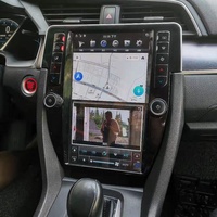 Radio Tesla de 12.1 Pulgadas con Android 9 para Honda Civic 2016-2020, GPS para Auto, Navegación, Estéreo, Reproductor Multimedia, Reproductor de DVD para Auto