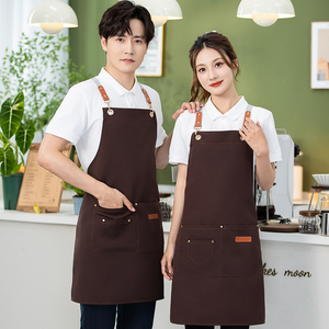 X hình đa mục đích Polyester Tạp dề cho các đầu bếp nghệ sĩ qua có thể điều chỉnh tùy chỉnh logo bền tái sử dụng có sẵn 9 màu sắc Salon - Product Image 1