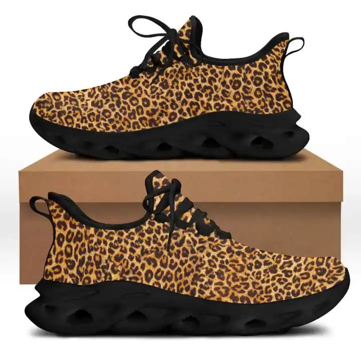 Leopard Animal Print Men's Sneakers, Brown Leopard Print Premium High Top  Tennis Shoes For Men | Heidikimurart Limited