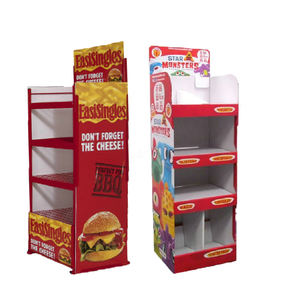 कस्टम कार्डबोर्ड के लिए आधुनिक पर्यावरण के अनुकूल बहु-डिज़ाइन किए गए प्रदर्शन के लिए अनुकूल खाद्य कार पालतू फर्श कोरालीदार रैक - Product Image 1