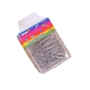2024 Wholesale Promotional Color Paper Clip Set Custom Bookmarks Office Binding Wholesale Stationery Metal Paperclip