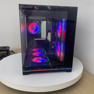 เคสคอมพิวเตอร์ ESGAMING รุ่นพรีเมียม ขนาดกลาง สำหรับเล่นเกม ดีไซน์โดดเด่น โปร่งใส รองรับเมนบอร์ด Micro <span class=keywords><strong>ATX</strong></span> เหมาะสำหรับเกมมิ่ง - Product Image 6