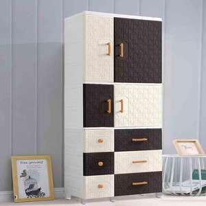 Armoire en plastique de couleur rose moderne pour bébés et enfants armoire de rangement facile à assembler meubles de chambre à coucher portables et écologiques pour vêtements - Product Image 6