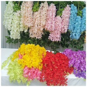 Flores Artificiales Queyiyi, Rama de Glicinia de 30cm-100cm, Decoración de Seda para Bodas, Decoración para Exteriores y Hogar - Product Image 5