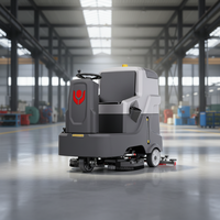 Nettoyeur de sols électrique autoporté CleanHorse X6, 770 mm, réservoir 90L/95L, 2200W, 4800m²/h, 24V100Ah, autonomie 3-4 heures, usage industriel intensif