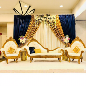 Juego de Sofás de Trono Italiano Clásico para Bodas de Rey y Reina, Juego de Sofás para Escenario de Boda Indio, Sofá Nupcial de Diseño Moderno para Escenario de Boda, Canadá - Product Image 1