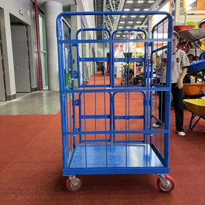 Contenitore per portabiancheria pieghevole in acciaio con rete metallica Mobile a caricamento pesante - Product Image 4