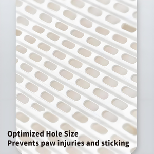Bac à litière pour chat en plastique écologique multicolore, avec <span class=keywords><strong>grille</strong></span> filtrante anti-évasion de litière et pieds lavables à la pédale - Product Image 3