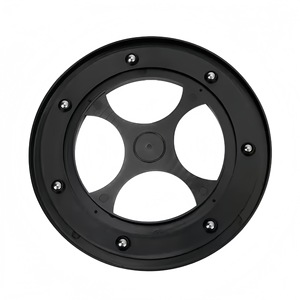 Placa Giratoria de Plástico de 7 Pulgadas con Base, Giro Libre de 360 Grados, Diseño Minimalista Negro - Product Image 1