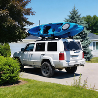 Support de toit robuste pour 2 paires de kayaks, canoës, bateaux, planches de surf et de ski, taille standard universelle, pour véhicules automobiles