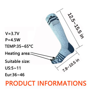 En stock Chaussettes d'hiver chauffantes à piles rechargeables pour hommes et femmes - Product Image 4