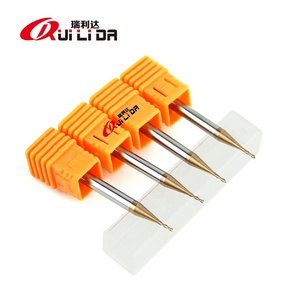 RLD 55HRC 2-Flute 1.5x50mm, mata bor persegi karbida dapat disesuaikan, pemotong penggilingan CNC untuk pemrosesan logam - Product Image 4