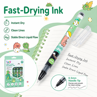 Stylo Roller Liquide Direct KAIX Haute Capacité, Faible MOQ, Pointe Aiguille 0,5 mm, Encre Noire, pour la Vente au Détail de Papeterie