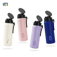 Bouteille d'eau publicitaire 32oz 1000ml en acier inoxydable 304 avec support de téléphone 360°, logo personnalisé, boîte de présentation, approvisionnement en gros