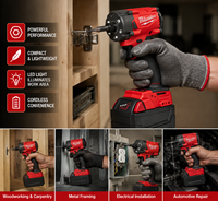 Visseuse électrique sans fil Milwaukee 18V, alimentée par batterie, visseuse rechargeable pour l'assemblage, la réparation et l'installation de meubles