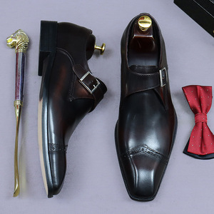 Chaussures habillées décontractées pour hommes, en cuir véritable, style Oxford Goodyear, à lacets, bout fermé, antidérapantes, de haute qualité et les plus vendues - Product Image 4