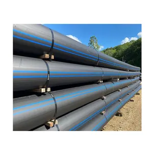 HDPE Ống bán buôn Đen PE ống nhựa 160mm 200mm HDPE ống với phụ kiện sdr11 cho cấp nước