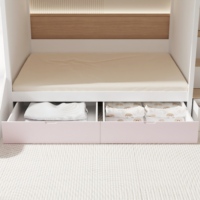 Lit superposé en bois avec rangement Lit en bois multifonctionnel pour enfants avec toboggan et tiroirs pour filles Lit superposé durable