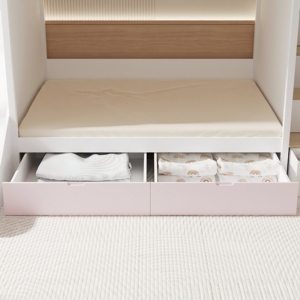 Cama Litera <span class=keywords><strong>de</strong></span> Madera con Almacenamiento, Cama Infantil Multifuncional <span class=keywords><strong>de</strong></span> Madera con Tobogán y Cajones para Niñas, Cama Litera Resistente - Product Image 5