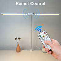 Lámpara de Escritorio LED de Doble Cabezal, Aluminio, Control Táctil, Regulable, Protección Ocular, para Lectura, Estudio, Oficina