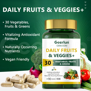 Cápsulas de Frutas y Verduras Orgánicas al por Mayor, 30 en 1, Mezcla de Frutas y Verduras, Suplemento Superalimento para el Apoyo Inmunológico, Energía y Desintoxicación - Product Image 2