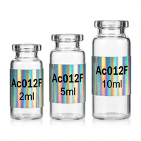 Etiquetas de Seguridad Personalizadas para Viales de 10 ml con Láser Holográfico, Pegatinas Anti Falsificación para Productos para el Cuidado de la Piel