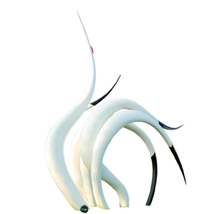 Sculptures d'oiseaux en acier inoxydable sur mesure en plein air soudage simulé <span class=keywords><strong>cygnes</strong></span> blancs volant oies <span class=keywords><strong>sauvages</strong></span> métal Art ange mode - Product Image 6