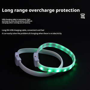 Collar de Perro <span class=keywords><strong>LED</strong></span> Recargable, Brillante, Colorido, de Arcoíris, de ABS, al por Mayor - Product Image 2