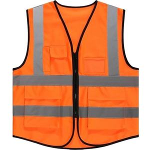 سترة عاكسة للضوء مخصصة للبناء من HBC، سترة بدون أكمام عالية الوضوح للسلامة على الطرق، ملابس عمل عاكسة للضوء - Product Image 4