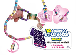 Kit de Création de Bijoux DIY Amusant avec Autocollants - 360 Autocollants et Perles pour Enfants - Créez 6 Bracelets et 2 Colliers avec Rouleaux Surprise - Product Image 3