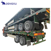 Dreiachs 50-Tonnen-40-Fuß-Flatbed-Container Versorgungs-Schienenanhänger mit Frontwand