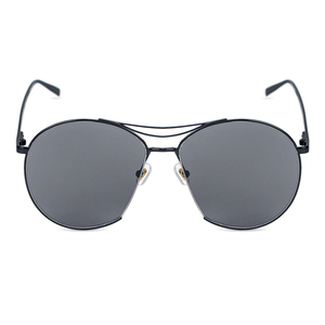Gafas de fiesta de acero inoxidable de metal de gran tamaño, estilo de mujer, lentes de sol de forma semicircular a la moda con precio de descuento - Product Image 2