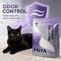 Litière pour chat en manioc à faible teneur en poussière, agglomération rapide, contrôle efficace des odeurs, fourniture OEM ODM sous marque privée pour les distributeurs d'articles pour animaux de compagnie