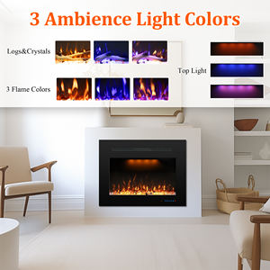 Luxstar 33" WholeSale <strong>Electric</strong> <strong>Fireplace</strong> Insert With Multicolor Realistic LED Flame Decorative <strong>Fireplace</strong> With Remote Control - Product Image 4
