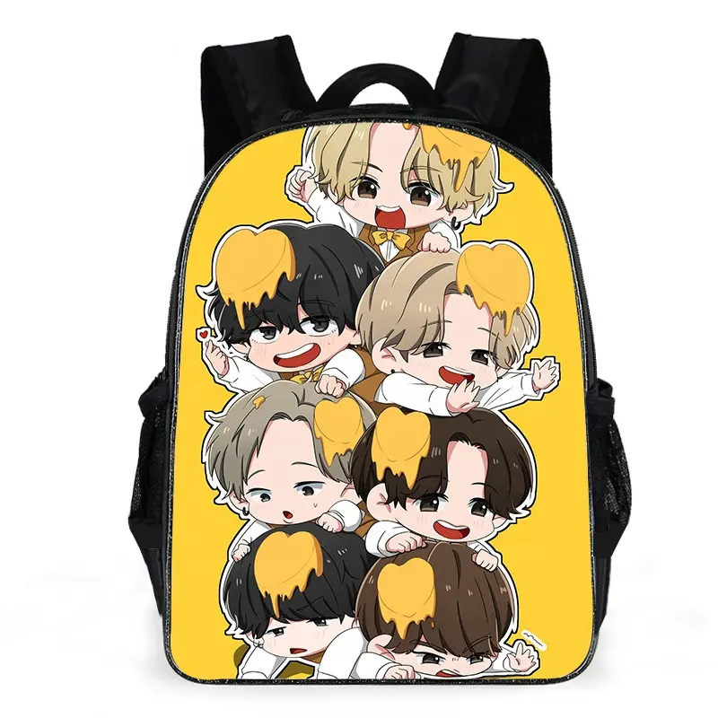 Customized Stylish design Korean star schoolbag cheap price mochile elementary Printed school student back pack