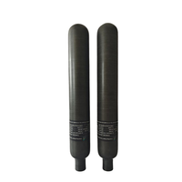 Bouteille d'air comprimé PCP AOJI ultra légère 0.7 300 bar en aluminium 6061 et fibre de carbone 61,5 mm, cylindre 700cc HPA 0,61 kg pour loisirs et sport