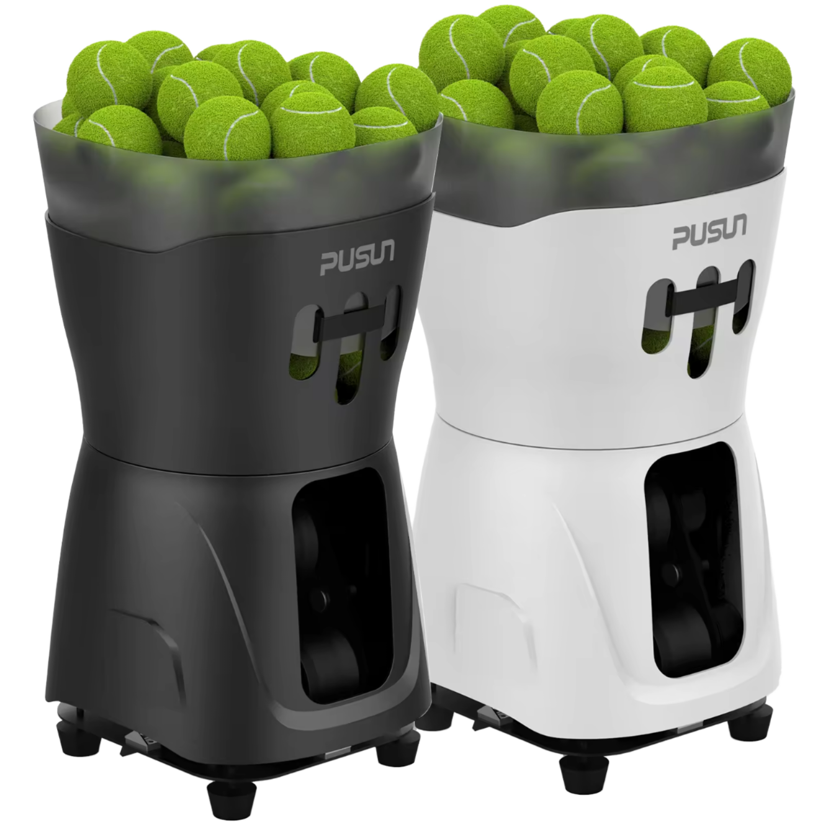 PUSUN PT MINI All-Levels Ages Portable AC/Battery Powered App Remote Control Tennis Ball Serve Throwing Launching