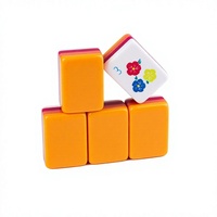 Jeu de Mahjong américain en acrylique, ensemble complet de 166 tuiles, jeu de table portable pour les fêtes de famille, les voyages et les divertissements en intérieur, vente en gros